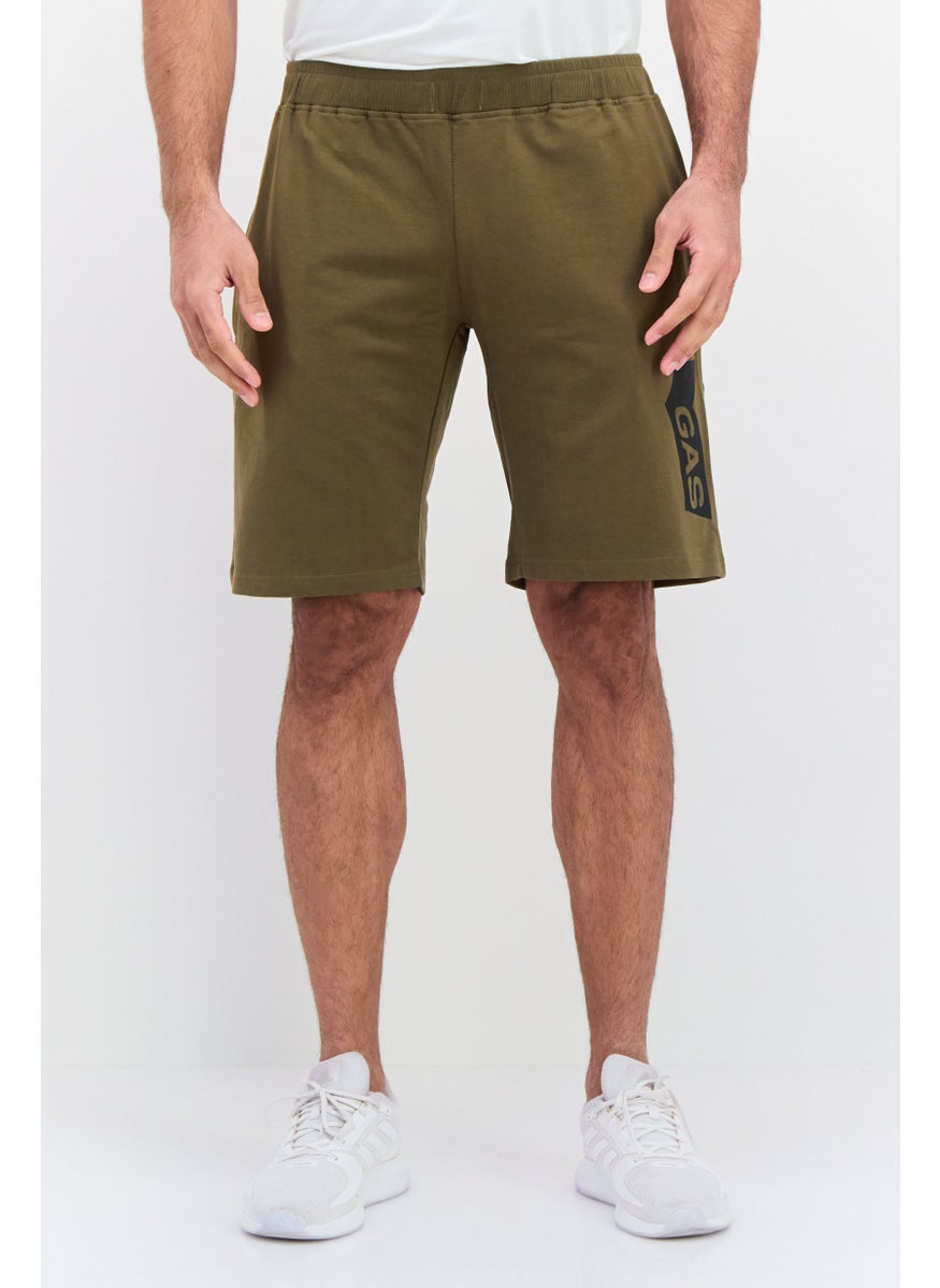 Men Brand Logo  Drawstring Basic Shorts, Olive - pzsku/ZD655001AA0CCE22AF624Z/45/_/1737642033/f247c8e9-2665-4b43-b468-e9b832590016