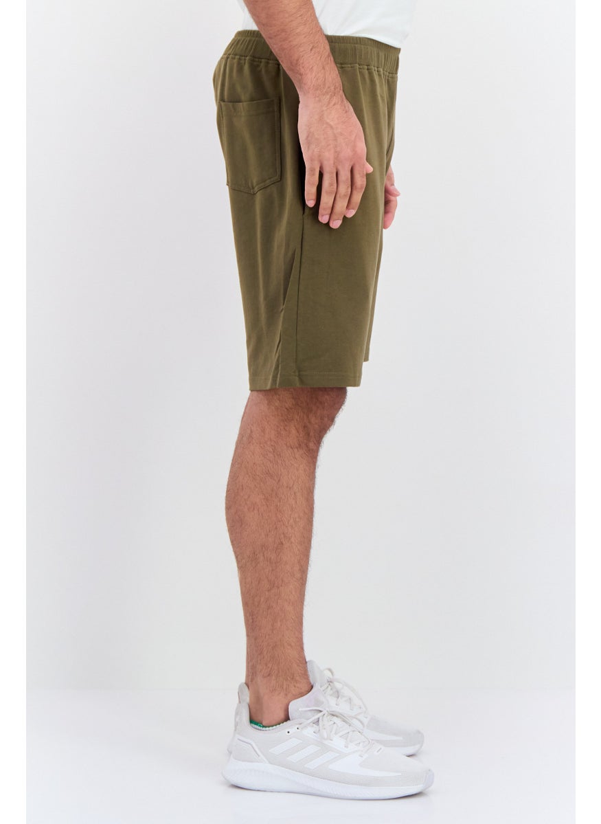 Men Brand Logo  Drawstring Basic Shorts, Olive - pzsku/ZD655001AA0CCE22AF624Z/45/_/1739715436/46f5550d-1e0e-4ee8-93bb-d8d9721138cf