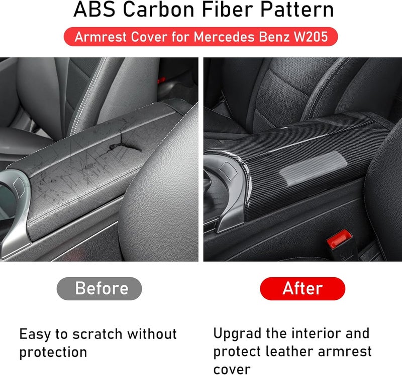 TTCR-II Center Console Covers for Mercedes Benz C Class and GLC Class (2015-2022) - 2 Pcs - Image 3