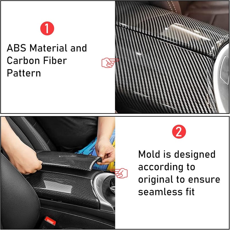 TTCR-II Center Console Covers for Mercedes Benz C Class and GLC Class (2015-2022) - 2 Pcs - Image 5