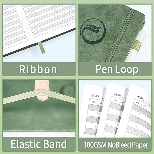 Blugool Check Registers for Personal Checkbook, Blugool Checkbook Register with Check & Transaction Registers, Accounting Ledger Log Book for Personal and Work, 5.8" x 8.3" (Green) - Image 5