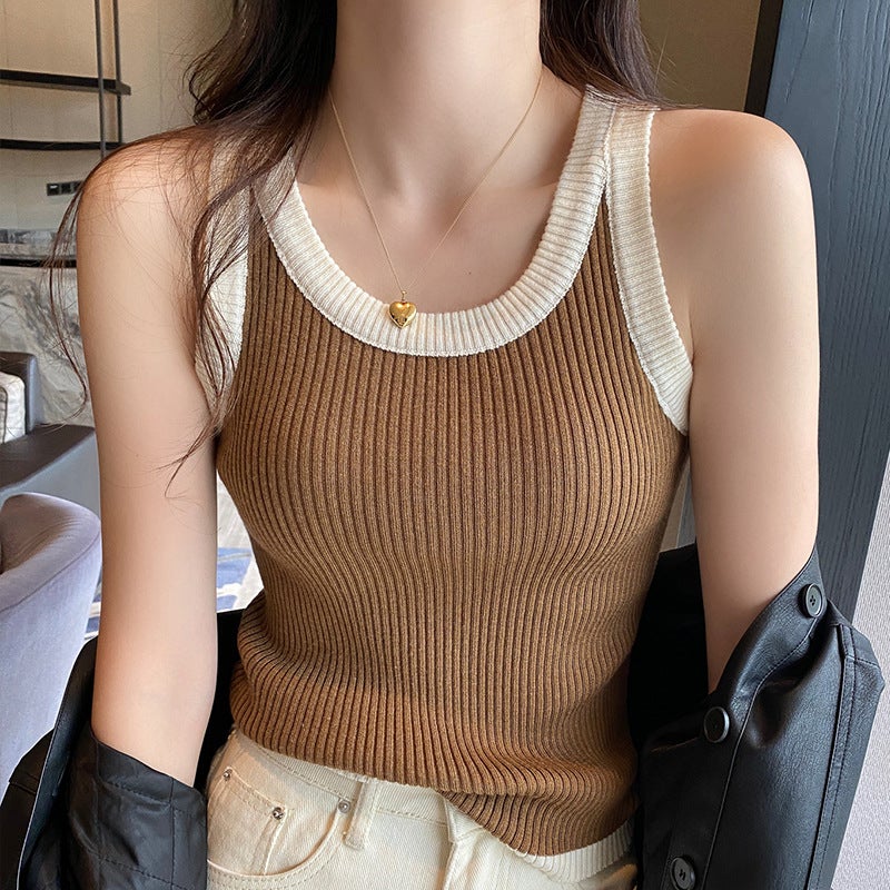 Knitted Striped Camisole Top for Women - Image 3