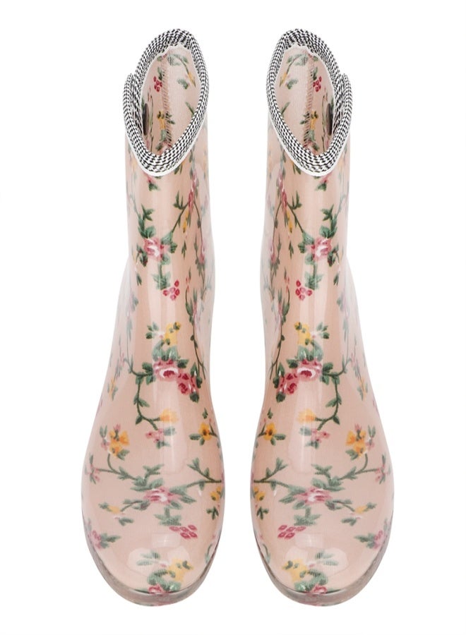 Waterproof  Anti slip Printing Women Rain Boots Garden Shoes (37) - Image 1
