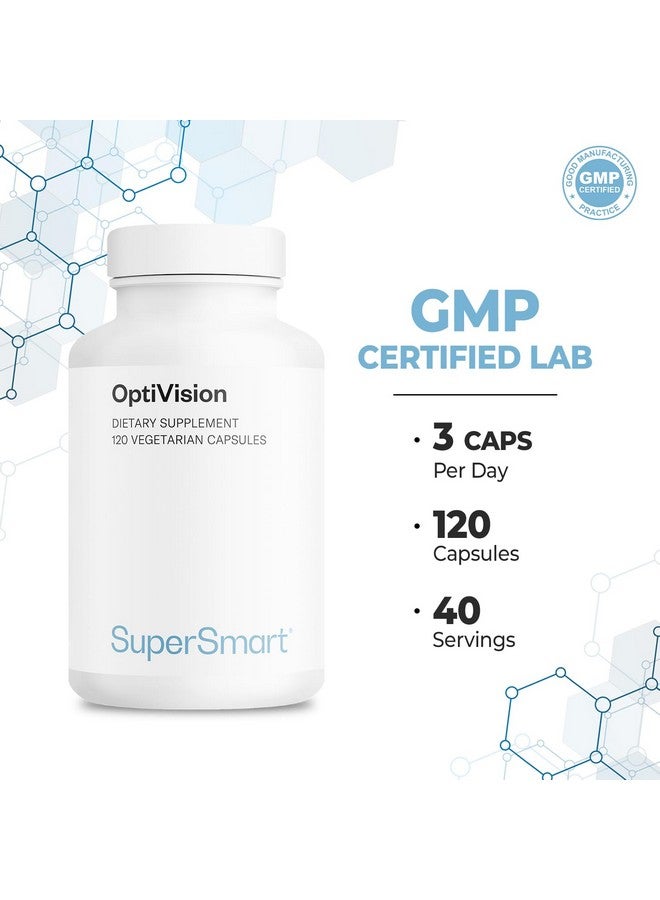 سوبرسمارت - أوبتي فيجن (تركيبة متقدمة) - مع مستخلص التوت البري، الكشمش الأسود، اللوتين، الزياكسانثين، الأستازانتين - مكمل للعيون | خالي من الكائنات المعدلة وراثيًا وخالي من الجلوتين - 120 كبسولة نباتية - Image 4