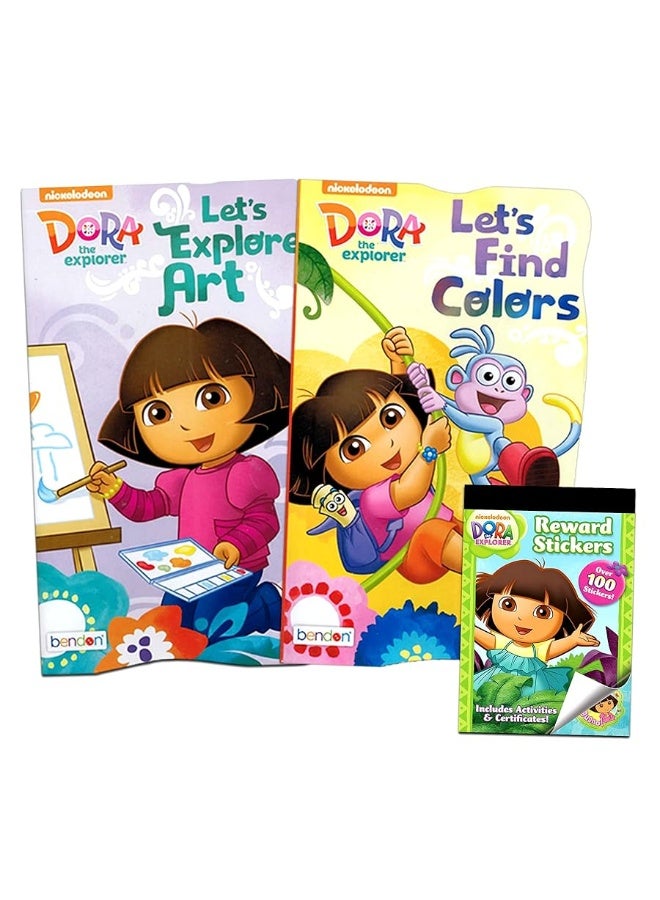 Dora the Explorer Activity Pack ~ Coloring Book, Board Book, and Stickers! - Image 1