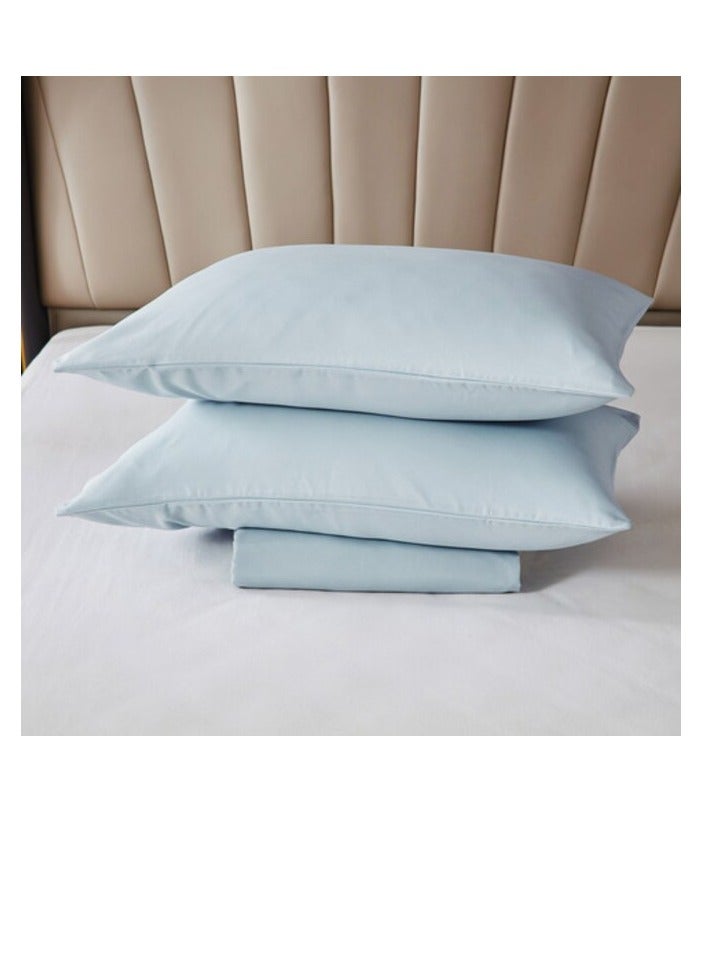 PROMASS 3-Piece Fitted Sheet Set Microfiber 200x200x30cm King Size 41042 Baby Blue - Image 3