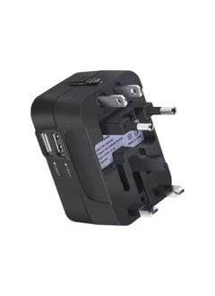 SHOPI All In One Universal Power Wall Charger Ac Power Plug Adapter With Dual Usb Charging Ports For Usa EU Uk Aus Cell Phone  - Image 2