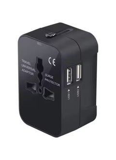 SHOPI All In One Universal Power Wall Charger Ac Power Plug Adapter With Dual Usb Charging Ports For Usa EU Uk Aus Cell Phone  - Image 1