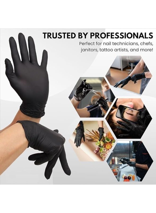 Falcon Nitrile Gloves - Black Powder Free 100 Pieces XL (Extra Large) - Image 4
