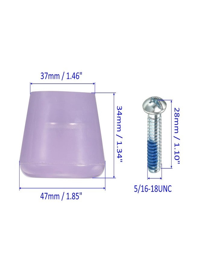 M METERXITY Roller Skate Stopper - Rubber Brake Block Toe Stops, Adjustable with Screwdriver, Apply to Roller Skate (1.46 Inch 1.85 Inch Dia, Purple) - Image 3