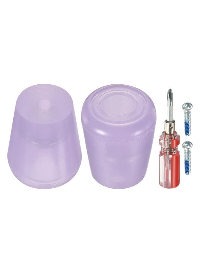 M METERXITY Roller Skate Stopper - Rubber Brake Block Toe Stops, Adjustable with Screwdriver, Apply to Roller Skate (1.46 Inch 1.85 Inch Dia, Purple) - Image 5