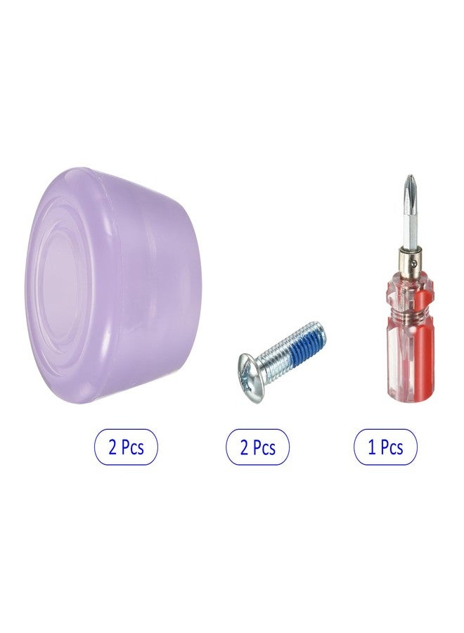 M METERXITY Roller Skate Stopper - Rubber Brake Block Toe Stops, Adjustable with Screwdriver, Apply to Roller Skate (1.46 Inch 1.85 Inch Dia, Purple) - Image 4