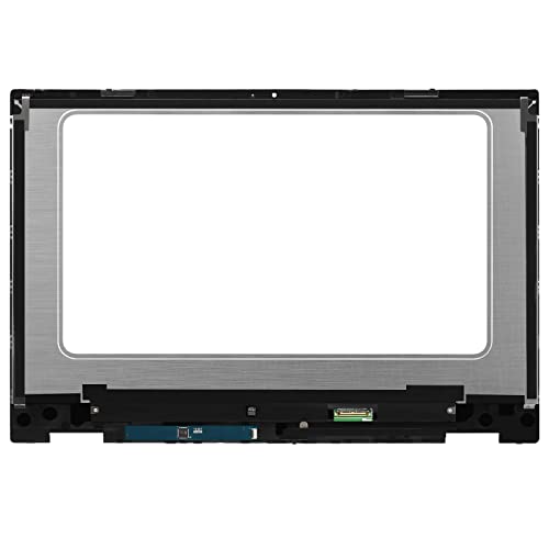 ARUISIFX L96516-001 L96515-001 L96517-001 بديل لجهاز HP Pavilion X360 14M-DW 14M-DW0013DX 14M-DW0023DX 14M-DW1023DX 14-DW0097NR 14M-DW1033DX شاشة LCD تعمل باللمس بحجم 14.0 بوصة مجموعة رقمية مع إطار - Image 2