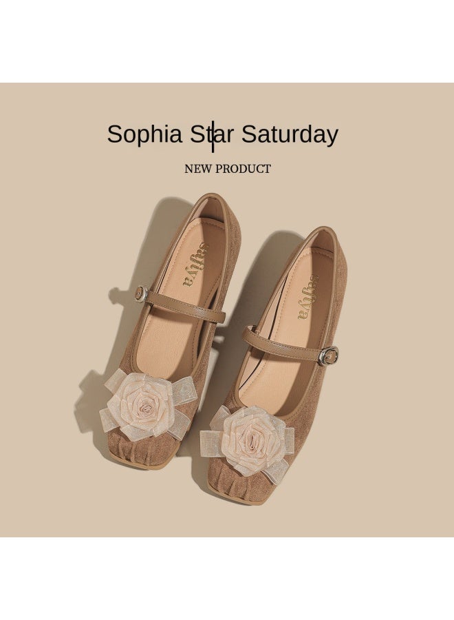 SAFIYA أحذية ماري جين المسطحة لزيادة الطول - مجموعة الربيع/الخريف 2025 الجديدة، خفيفة الوزن وذات نعل ناعم للنساء - Image 3