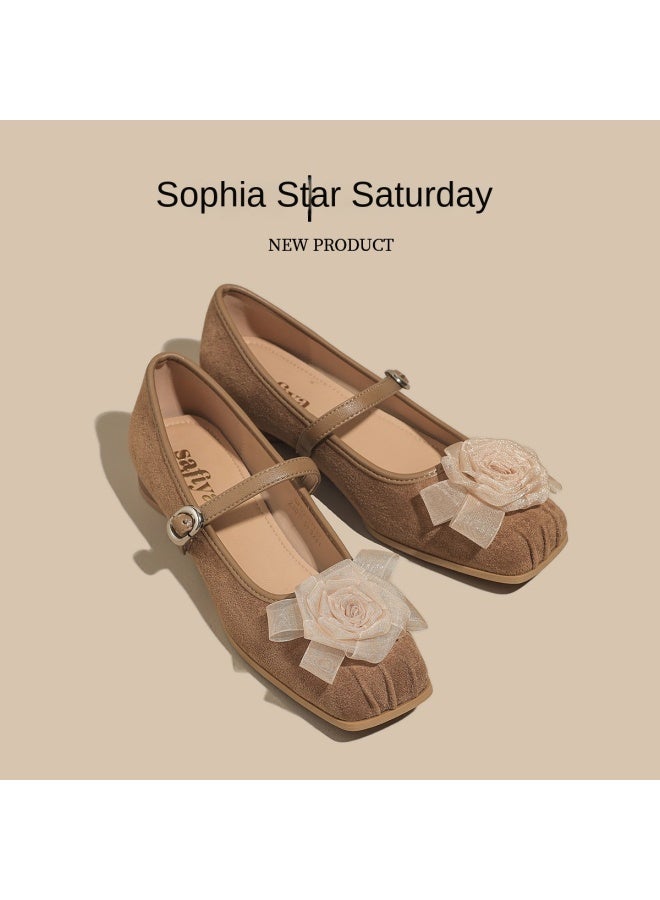SAFIYA أحذية ماري جين المسطحة لزيادة الطول - مجموعة الربيع/الخريف 2025 الجديدة، خفيفة الوزن وذات نعل ناعم للنساء - Image 4