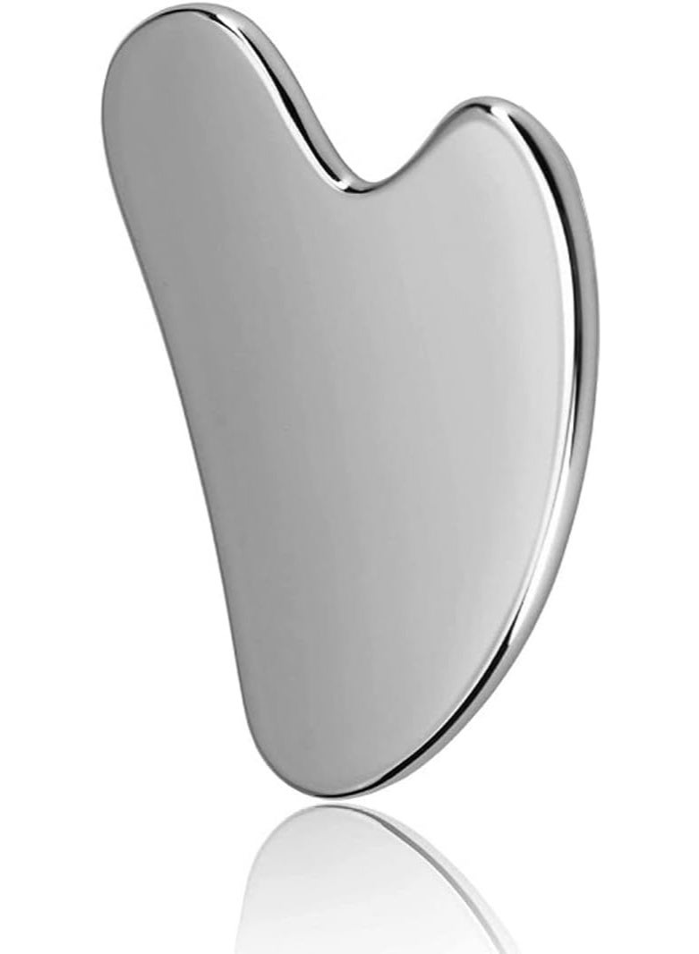 Stainless Steel Face & Body Massage Stone – Gua Sha Tool - Image 1