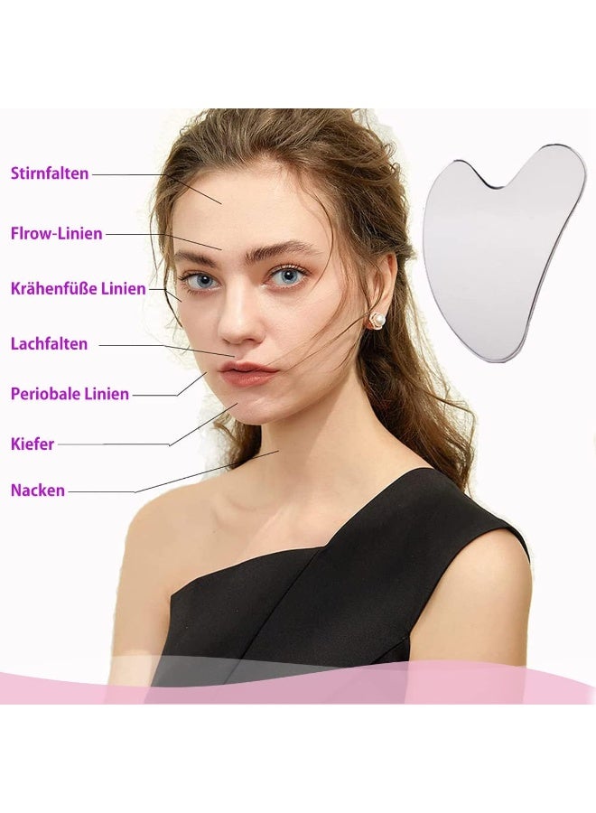 Stainless Steel Face & Body Massage Stone – Gua Sha Tool - Image 2