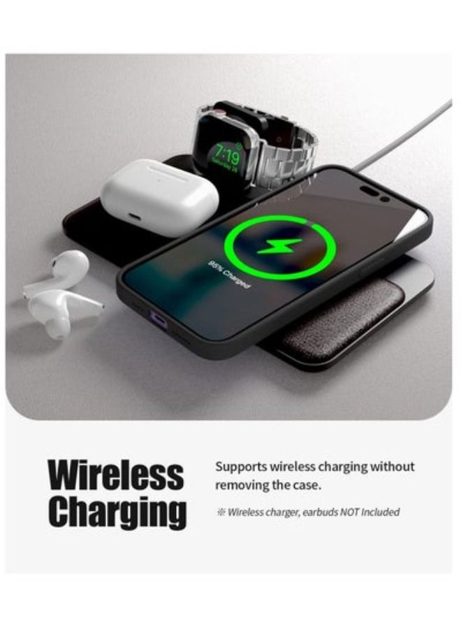 أكاليكس حالة سيليكون السائل متوافق مع اي فون 14 بروماكس (6.7 بوصة) ، حريري لينة اللمس كامل الجسم صدمات حماية حالة الغطاء مع لينة ستوكات بطانة-أسود - Image 5