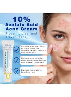 Sefralls Sefralls 10% Azelaic Acid Acne Cream, Premium Azelaic Acid Facial Cream - Redness Relief For Face, Redness Reducing Skin Care, Prevents Acne Breakouts, Ease Pimple Clarify Skin Soothe Irritation,1 Oz  - Image 2