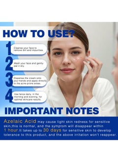 Sefralls Sefralls 10% Azelaic Acid Acne Cream, Premium Azelaic Acid Facial Cream - Redness Relief For Face, Redness Reducing Skin Care, Prevents Acne Breakouts, Ease Pimple Clarify Skin Soothe Irritation,1 Oz  - Image 5