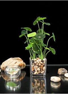 Arabest Creative Artificial Green Plants with Green Leaves, Simulation Potted Home Decor for Office Desk, Eye-catching Simulation Plant Bonsai  - Image 1