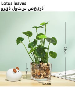 Arabest Creative Artificial Green Plants with Green Leaves, Simulation Potted Home Decor for Office Desk, Eye-catching Simulation Plant Bonsai  - Image 2