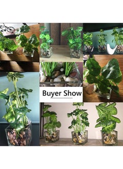 Arabest Creative Artificial Green Plants with Green Leaves, Simulation Potted Home Decor for Office Desk, Eye-catching Simulation Plant Bonsai  - Image 5