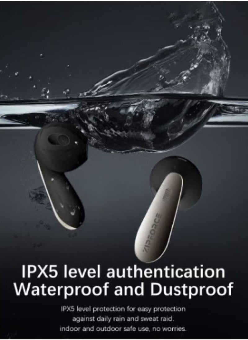 ZIPFORCE True Wireless Earbuds, Semi-In-Ear Bluetooth 5.4 Headphones 6-Mics ANC + ENC Clear Call, Hybrid Earphones Touch Control, IPX5 Waterproof TWS, Light-Weight Earphones  - Image 5
