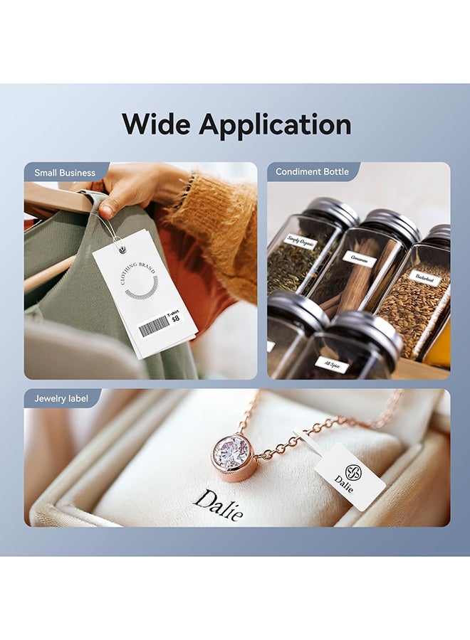 Arabest Mini Label Maker Machine, Portable Thermal Label Printer with 1 Rolls Thermal Paper Handheld Name Price Sticker Printer BT Wireless Connection for Home Office Kitchen Supermarket Store - Image 5