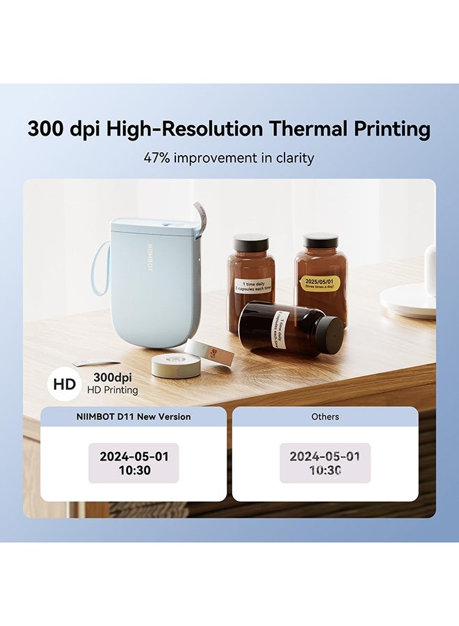 Arabest Mini Label Maker Machine, Portable Thermal Label Printer with 1 Rolls Thermal Paper Handheld Name Price Sticker Printer BT Wireless Connection for Home Office Kitchen Supermarket Store - Image 3