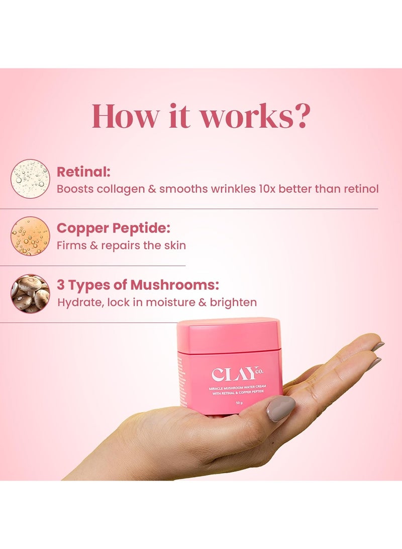 Clayco Miracle Mushroom & Copper Peptide Retinol Night Cream | Anti-Aging & Brightening | Hydrating Night Cream for Men & Women | For All Skin Types  50G - Image 3