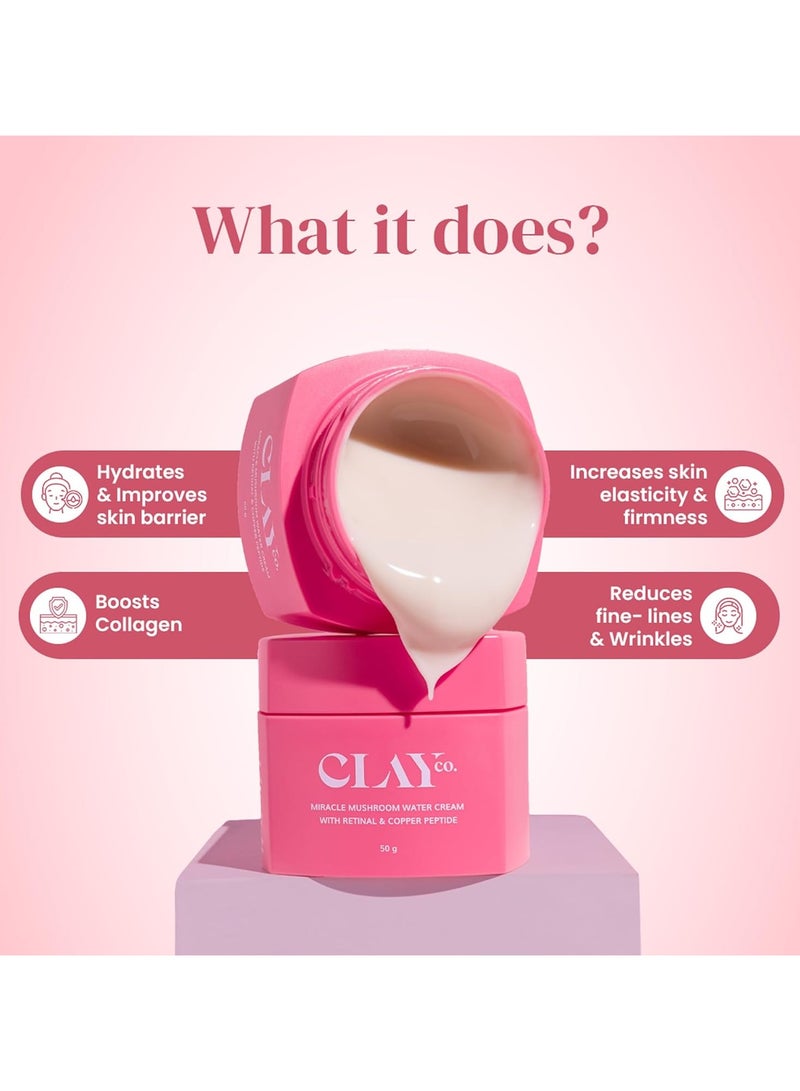 Clayco Miracle Mushroom & Copper Peptide Retinol Night Cream | Anti-Aging & Brightening | Hydrating Night Cream for Men & Women | For All Skin Types  50G - Image 2