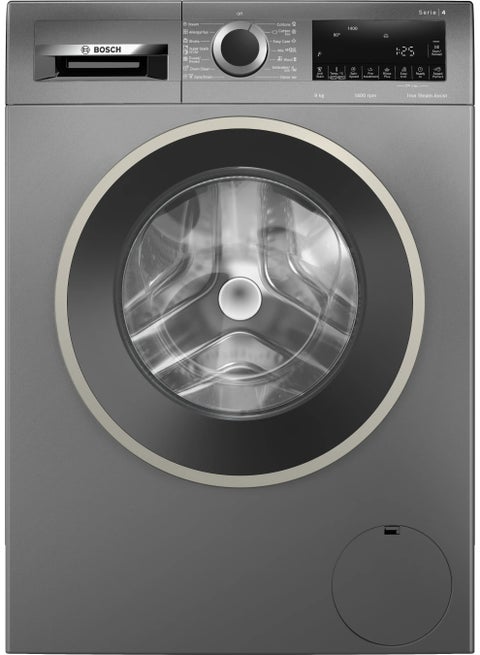 BOSCH Series 4 Washing Machine, Frontloader Fullsize, 9 kg, Cast Iron Grey, WGA244Z1EG 9 kg 2300 W WGA244Z1EG Graphite