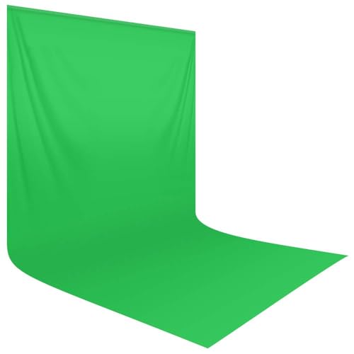 HEMMOTOP خلفية شاشة خضراء HEMMOTOP، 10 × 20 قدم قماش خلفية كرومكي كبير للبث المباشر، التصوير الفوتوغرافي، زووم، مقابلة كاميرا (خلفية فقط بدون حامل) - Image 1