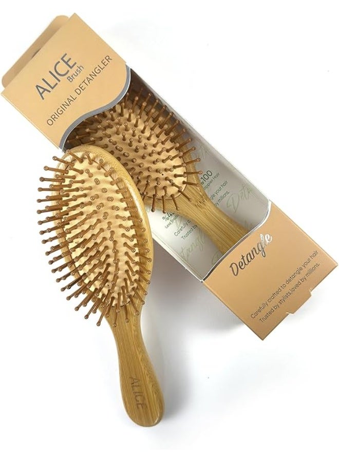 أليس فرشاة الأصلية لفك تشابك الشعر الخشبية - Image 5