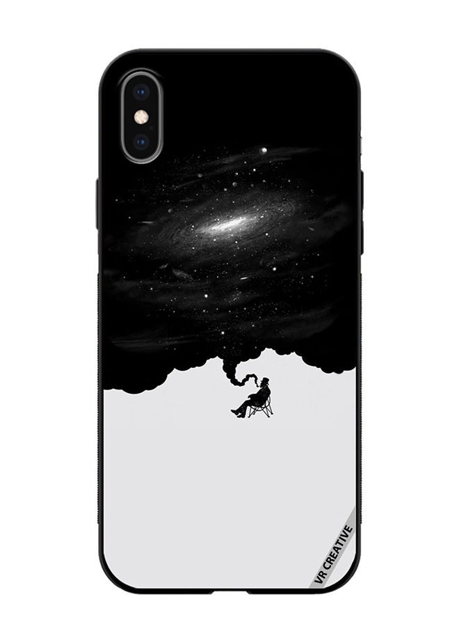 VR CREATIVE Protective Case Cover For Apple iPhone XS Max Galaxy Abstract Black White Design Multicolour - Image 1