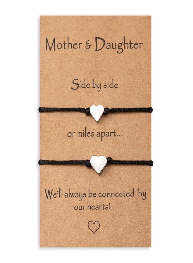 MANVEN Mothers Day Jewelry Gifts for Mom Daughter, Mother Daughter Bracelets Mommy and Me Heart Matching Wish Bracelets - Image 1