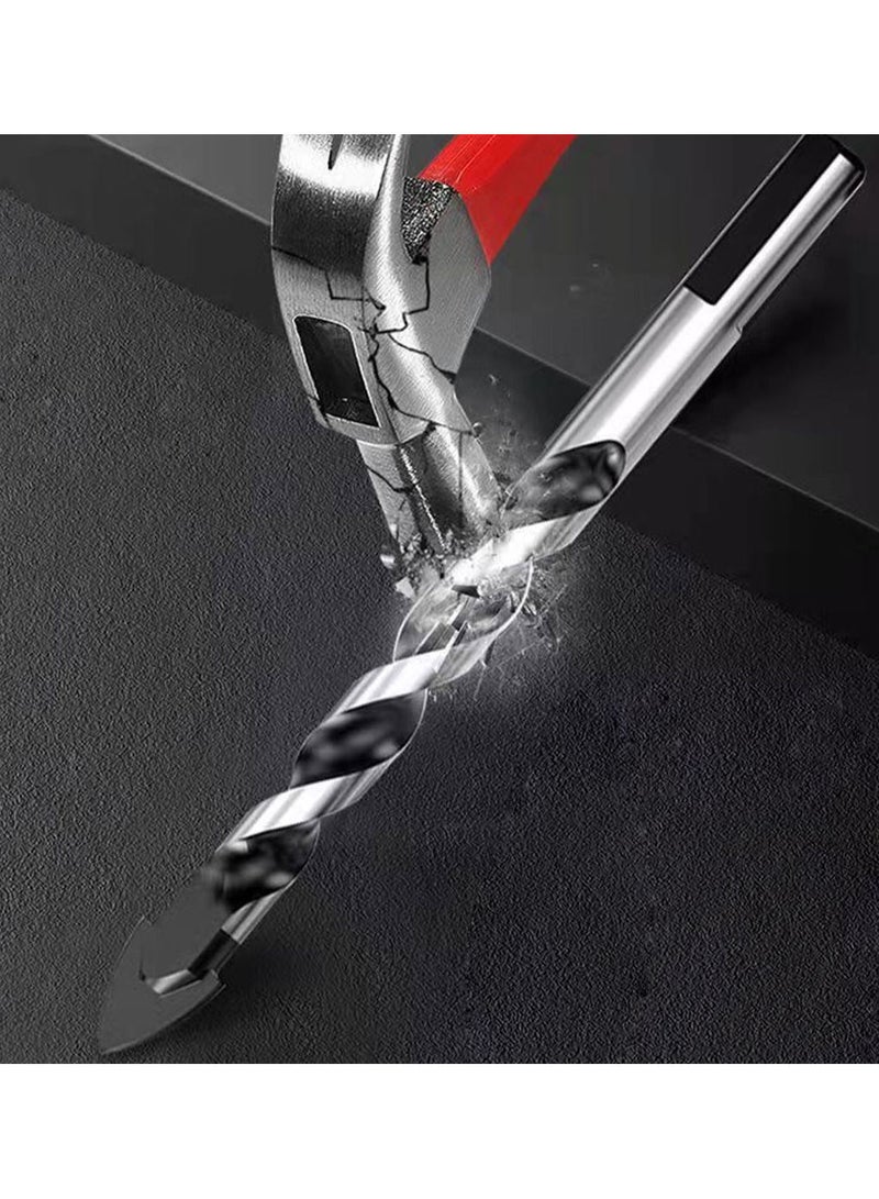 مجموعة مثقاب خرسانية مكونة من 4 قطع ، لقم حفر مائلة من الكربيد المتقاطع لحفر الطوب والبلاط والخرسانة والبلاستيك وبلاط السيراميك الخشبي  - Image 4