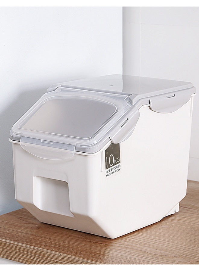 رولستيمي حاويات تخزين الطعام محكمة الإغلاق مع مغرفة ، حاوية تخزين طعام ذات سعة كبيرة 10 كجم ، صندوق تخزين مخزن المطبخ للأرز والحبوب والدقيق - Image 2