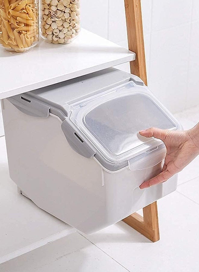 رولستيمي حاويات تخزين الطعام محكمة الإغلاق مع مغرفة ، حاوية تخزين طعام ذات سعة كبيرة 10 كجم ، صندوق تخزين مخزن المطبخ للأرز والحبوب والدقيق - Image 3