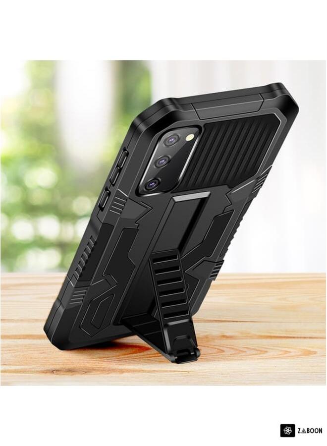 Zaboon Protective Case Cover For Samsung Galaxy S21 5G Vanguard Warrior All Inclusive Double-color Shockproof TPU + PC Protective Case with Holder - Image 2