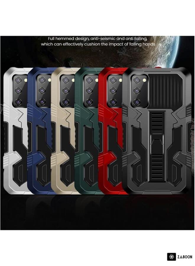 Zaboon Protective Case Cover For Samsung Galaxy S21 5G Vanguard Warrior All Inclusive Double-color Shockproof TPU + PC Protective Case with Holder - Image 1