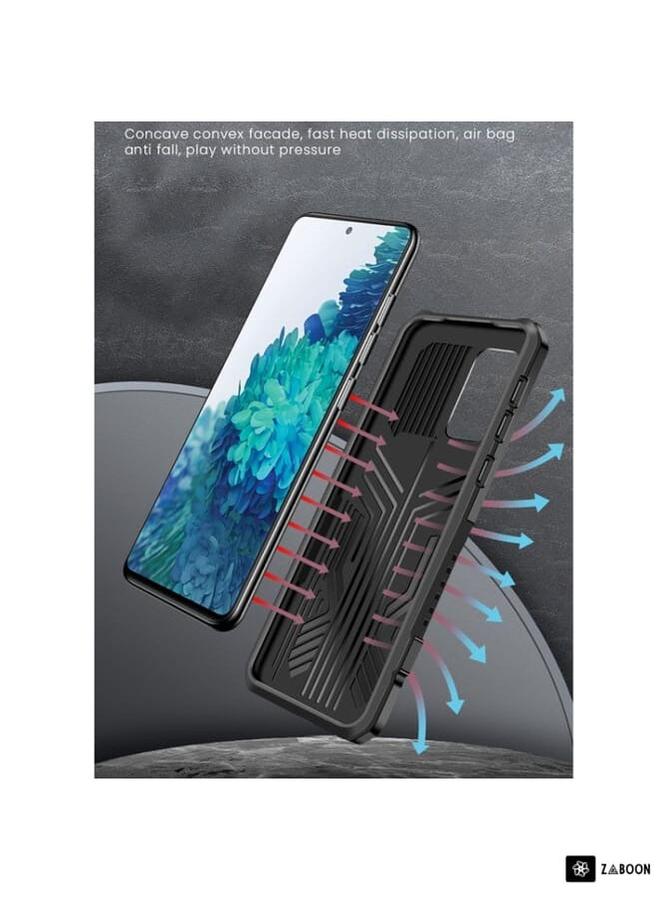 Zaboon Protective Case Cover For Samsung Galaxy S21 5G Vanguard Warrior All Inclusive Double-color Shockproof TPU + PC Protective Case with Holder - Image 4