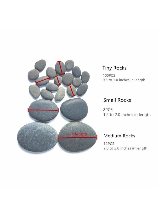 Lifetop 120PCS Painting Rocks, DIY Rocks Flat & Smooth Kindness Rocks for Arts, Crafts, Decoration, Medium/Small/Tiny Rocks for Painting,Hand Picked for Painting Rocks… - Image 2