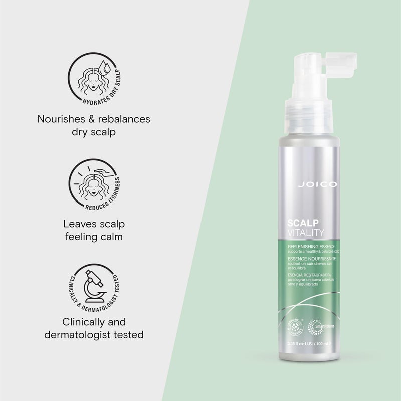 Joico Scalp Vitality Replenishing Essence | Supports A Healthy & Balanced Scalp | For Dry, Tight and Itchy Scalp | Hydrate & Nourish | Leaves Scalp Replenished & Calm | Cooling Sensation | 3.38 Fl Oz - Image 3