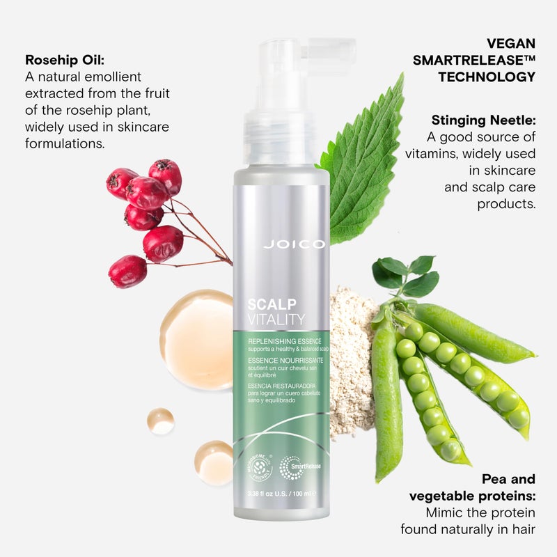 Joico Scalp Vitality Replenishing Essence | Supports A Healthy & Balanced Scalp | For Dry, Tight and Itchy Scalp | Hydrate & Nourish | Leaves Scalp Replenished & Calm | Cooling Sensation | 3.38 Fl Oz - Image 4