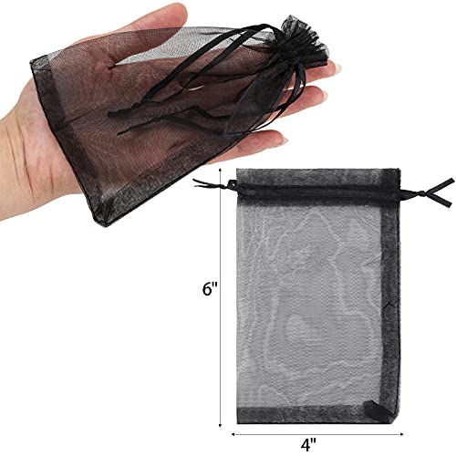 acDesign 200Pcs Organza Bags 4x6 Drawstring Gift Bags Mix Color Mesh Gift Bags for Candy Jewelry Makeup Pouches - Image 5