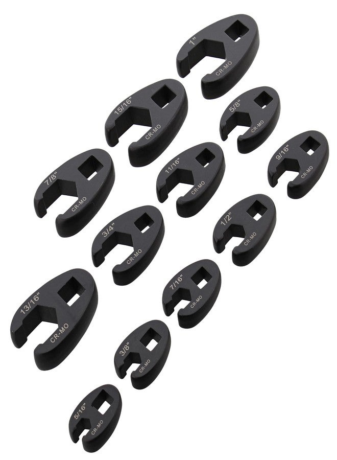 ABN Jumbo Crowfoot Flare Nut Wrench Set SAE Standard 12-Piece Tool Kit for 3/8in and 1/2in Drive Ratchet - Image 3
