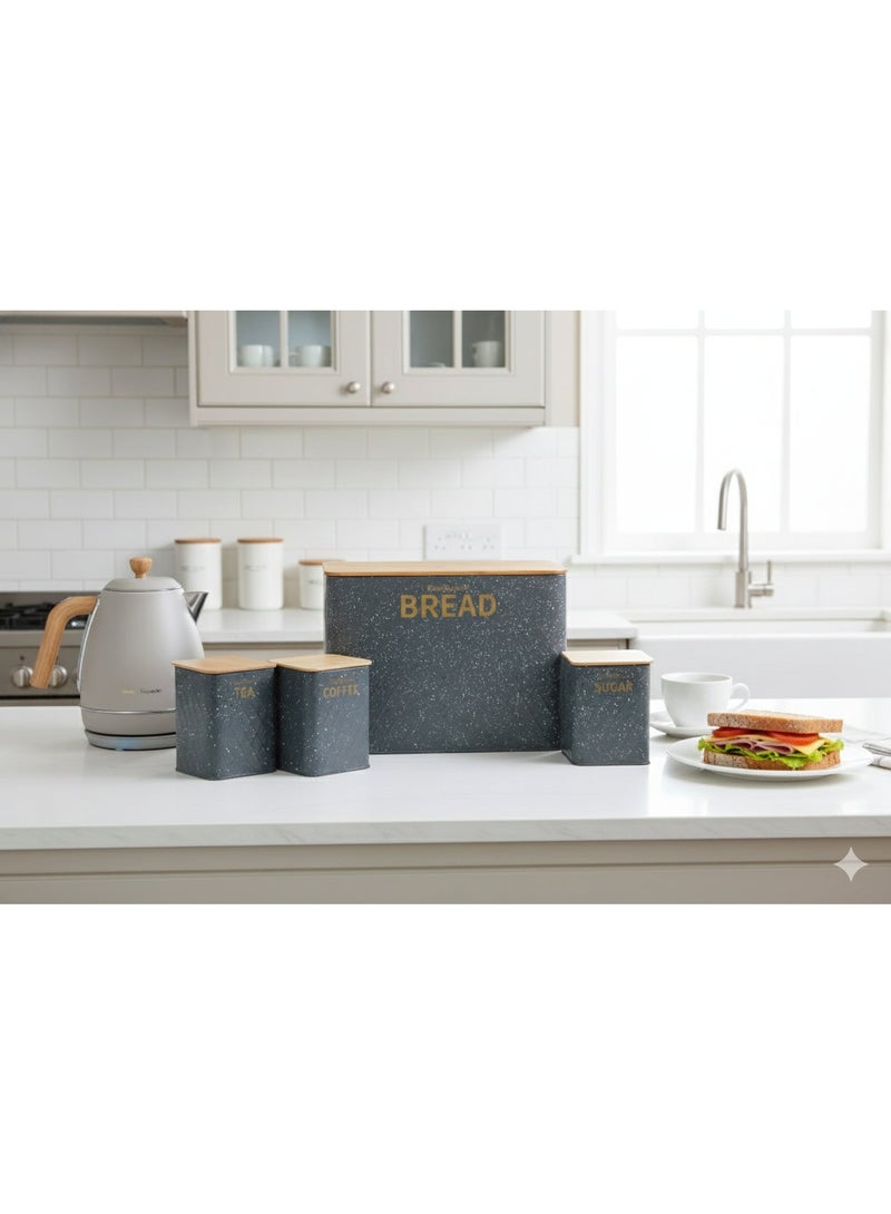 HausRoland A Bread box set with sugar/coffee canisters - Image 5