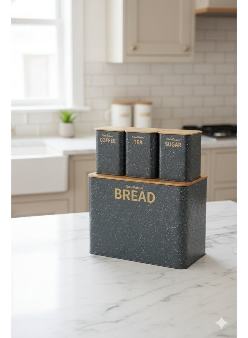 HausRoland A Bread box set with sugar/coffee canisters - Image 2